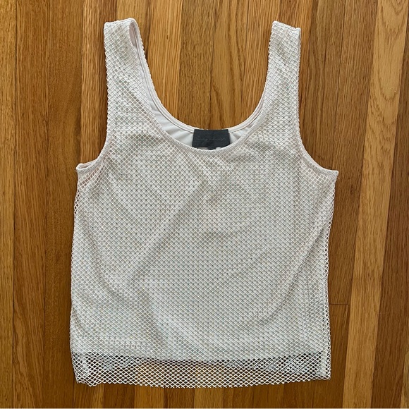 NWT Anthropologie Sunday in Brooklyn Rhinestone Mesh Tank, Small - Picture 3 of 6
